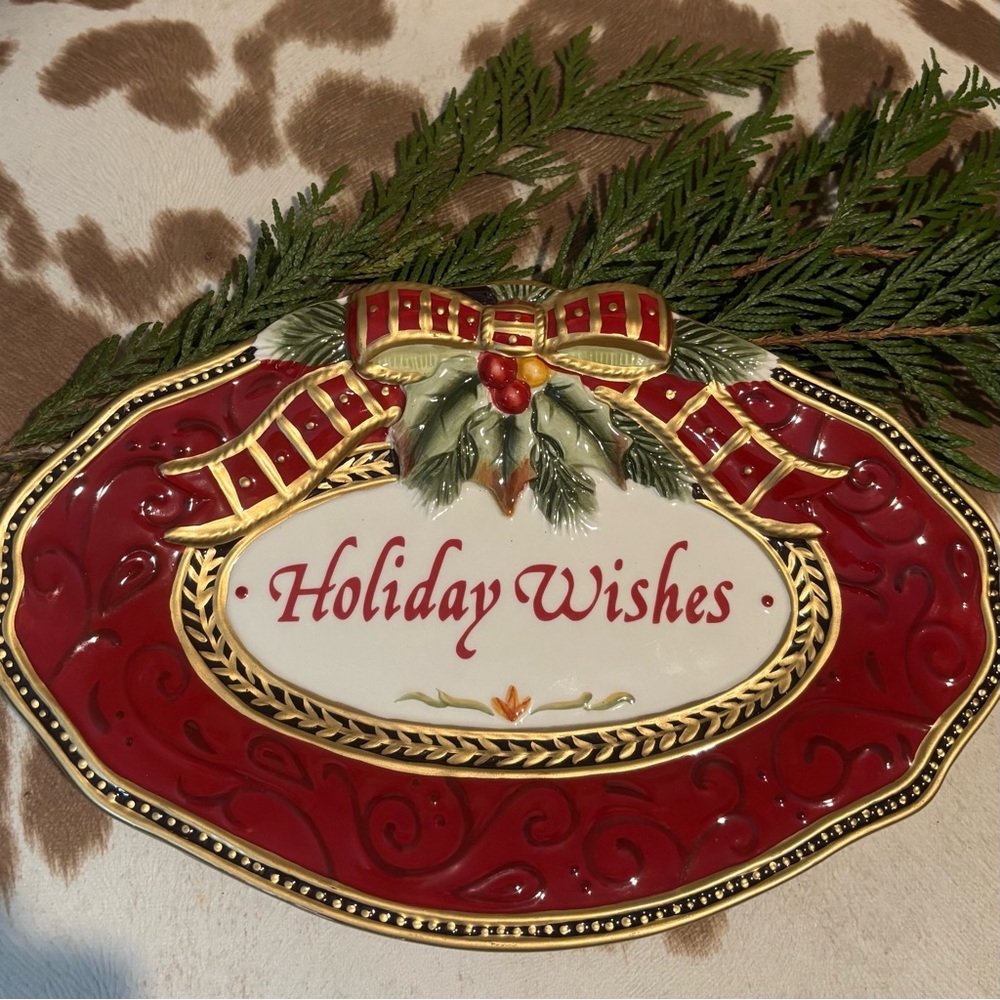 Fritz & Floyd Holiday Wishes Small Plate